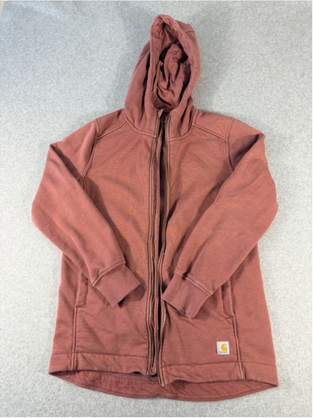 Carhartt Women’s Rain Defender Zip Hoodie Burgundy Relaxed Fit M 8-10